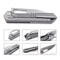 Titanium Handle EDC folding Handmade pocket knife